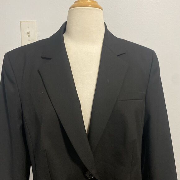 Jones New York Womens 10 Black Single Breasted Blazer Preppy Business Y2K Jacket - Picture 2 of 10